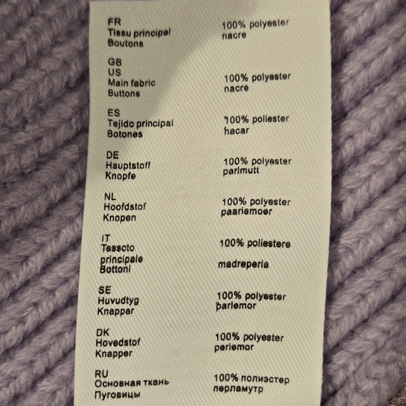 Maje Faux Fur And Knit Jacket Light Purple Size 38 Orig. $550 - Picture 11 of 11